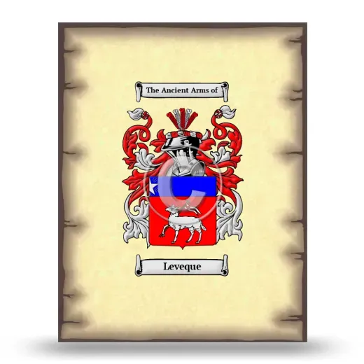 Leveque Coat of Arms Print