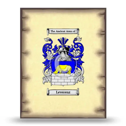 Leverenz Coat of Arms Print