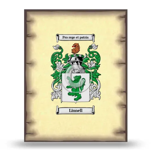 Linnell Coat of Arms Print