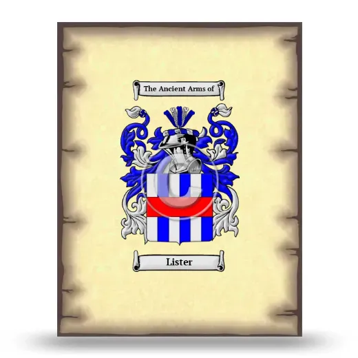 Lister Coat of Arms Print