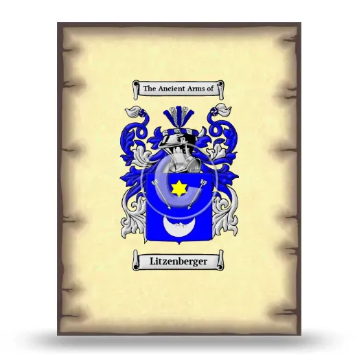 Litzenberger Coat of Arms Print