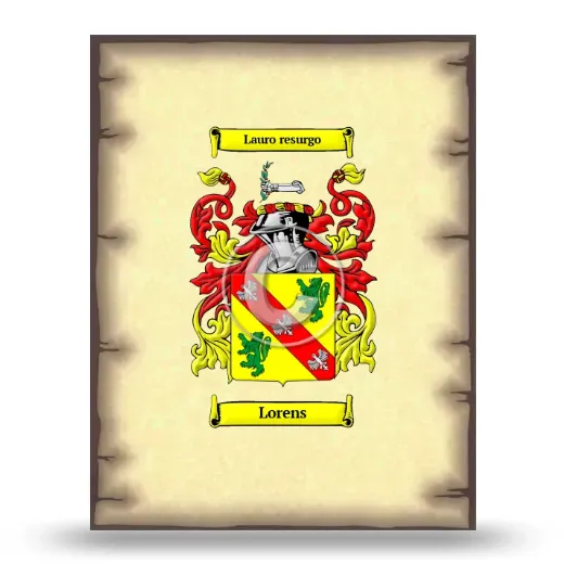 Lorens Coat of Arms Print