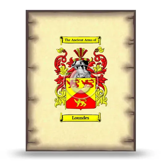 Loundes Coat of Arms Print