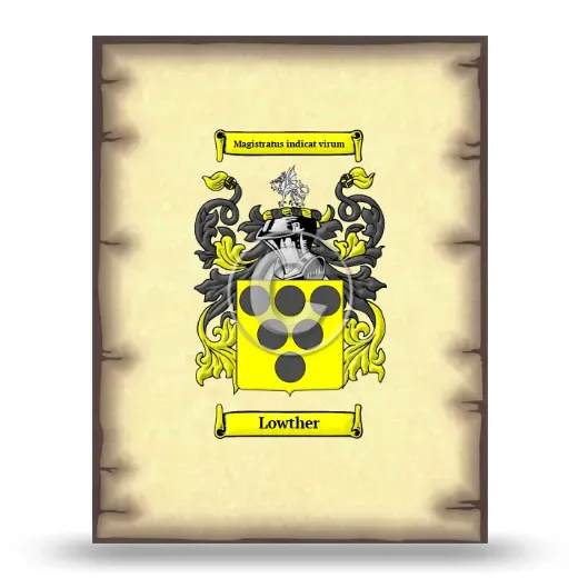 Lowther Coat of Arms Print