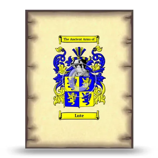 Lute Coat of Arms Print