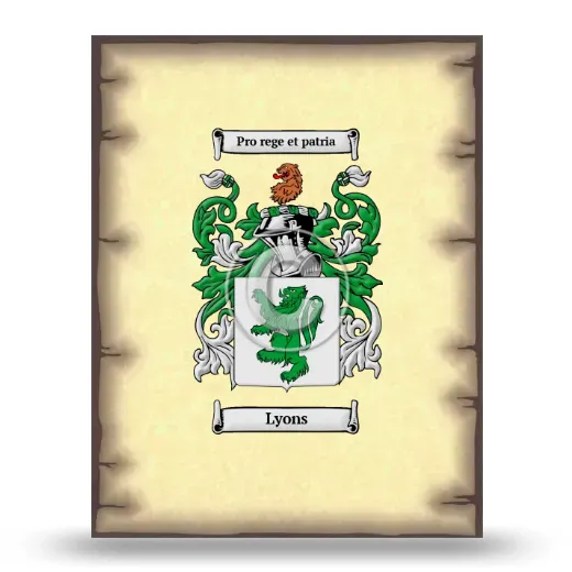 Lyons Coat of Arms Print