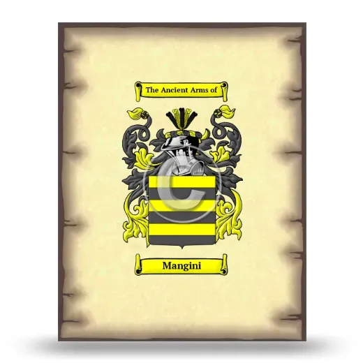 Mangini Coat of Arms Print