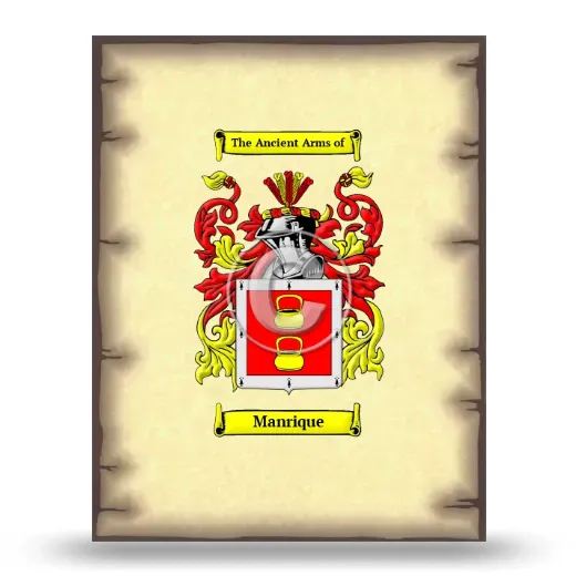 Manrique Coat of Arms Print