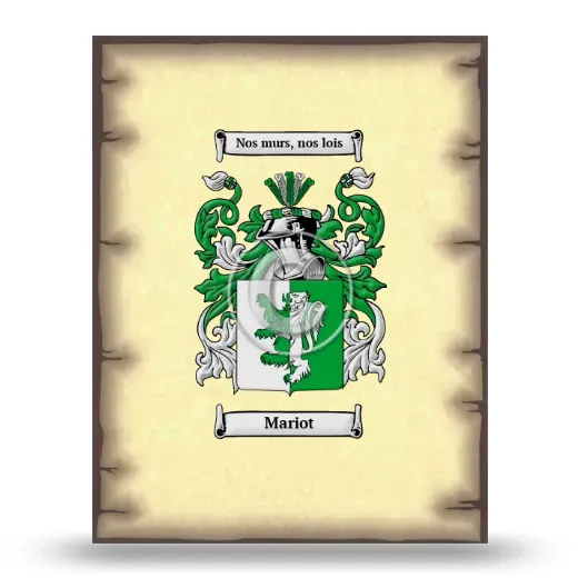 Mariot Coat of Arms Print