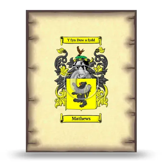 Mathews Coat of Arms Print