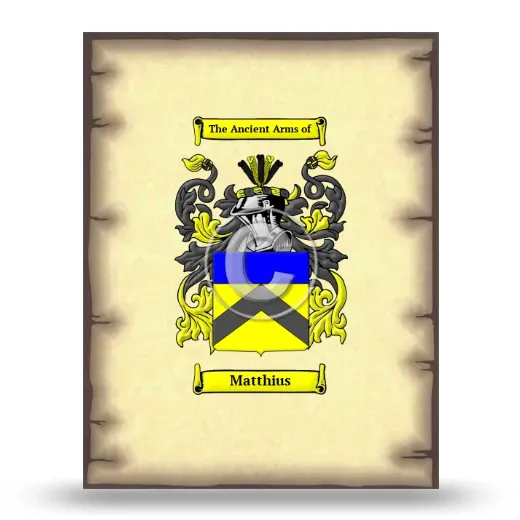 Matthius Coat of Arms Print