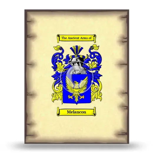 Melancon Coat of Arms Print