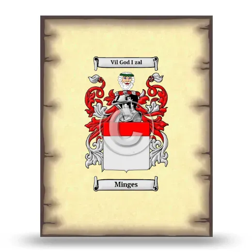 Minges Coat of Arms Print