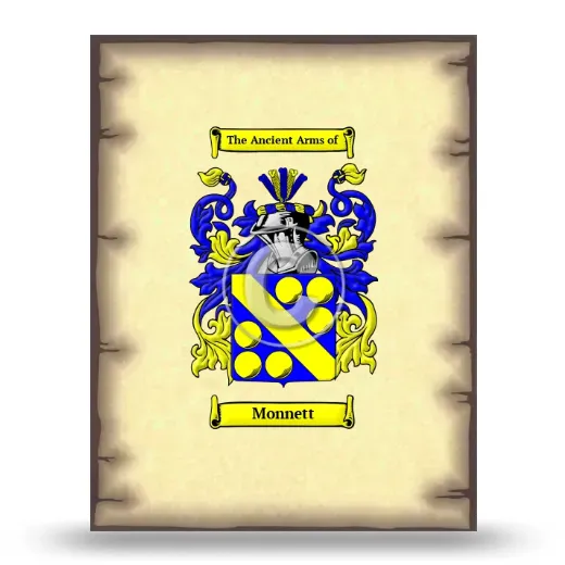 Monnett Coat of Arms Print