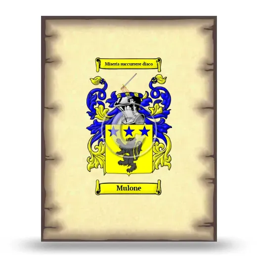Mulone Coat of Arms Print