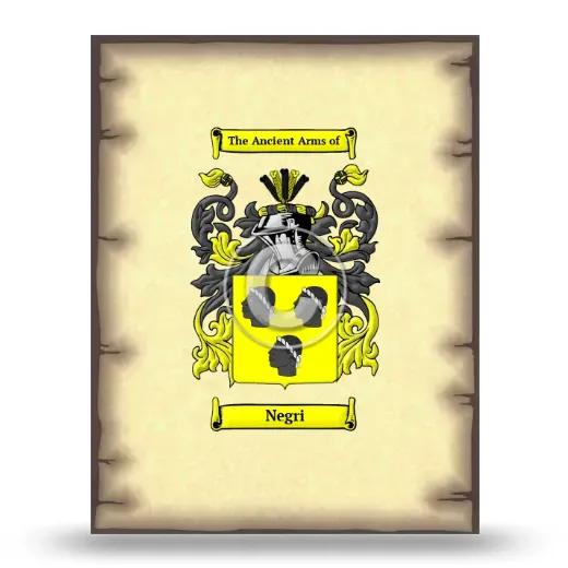 Negri Coat of Arms Print