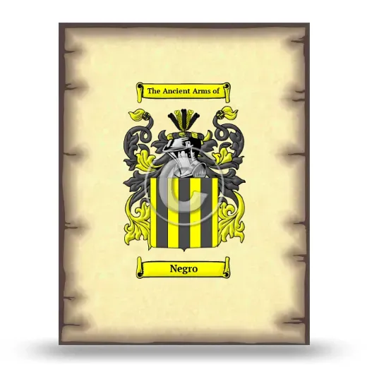 Negro Coat of Arms Print
