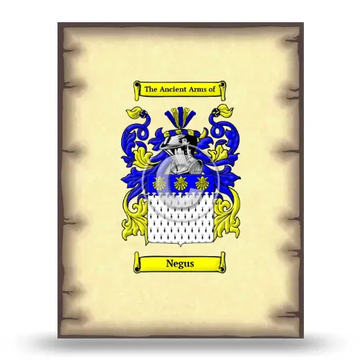 Negus Coat of Arms Print