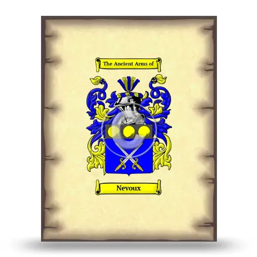 Nevoux Coat of Arms Print