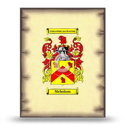 Nicholson Coat of Arms Print