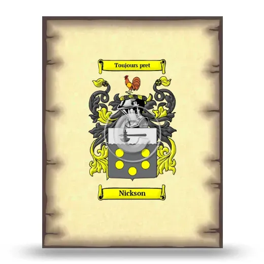 Nickson Coat of Arms Print