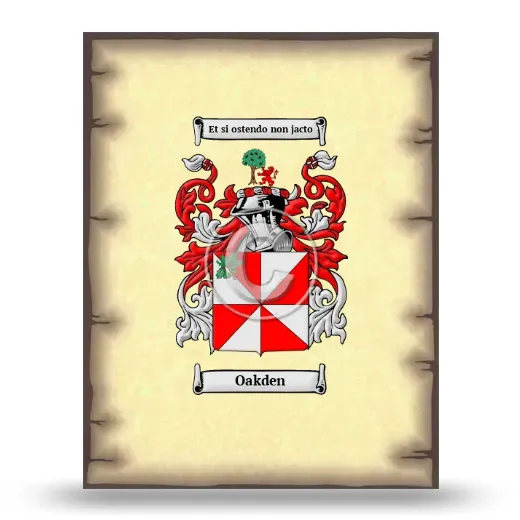 Oakden Coat of Arms Print