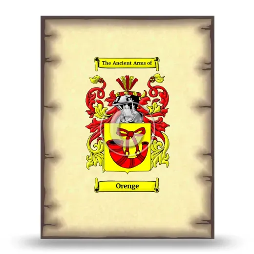 Orenge Coat of Arms Print