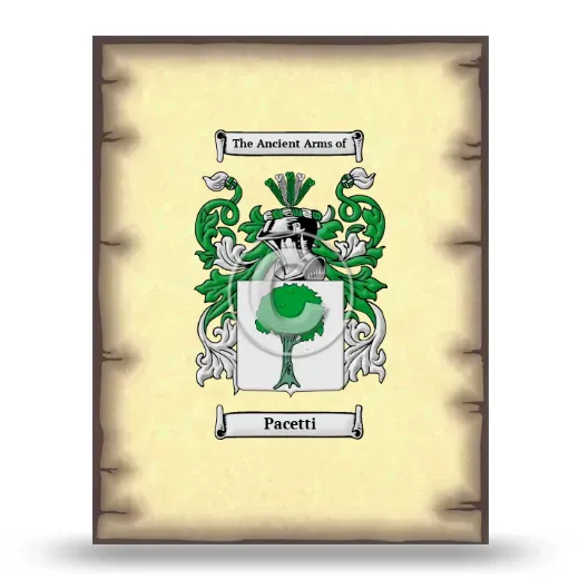 Pacetti Coat of Arms Print