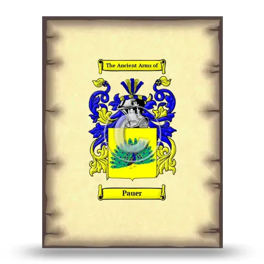 Pauer Coat of Arms Print