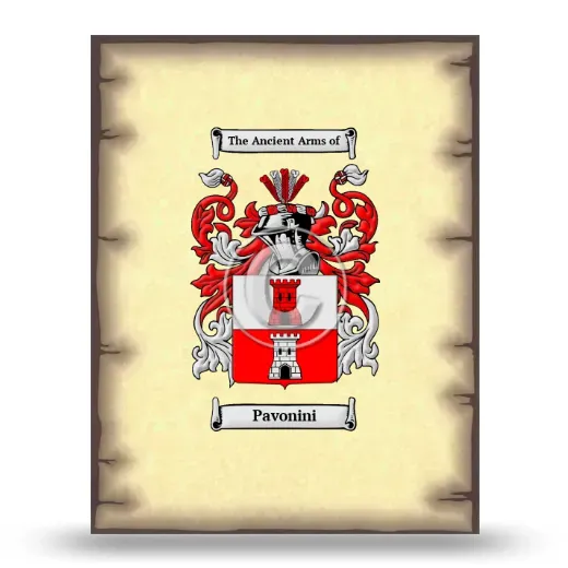 Pavonini Coat of Arms Print
