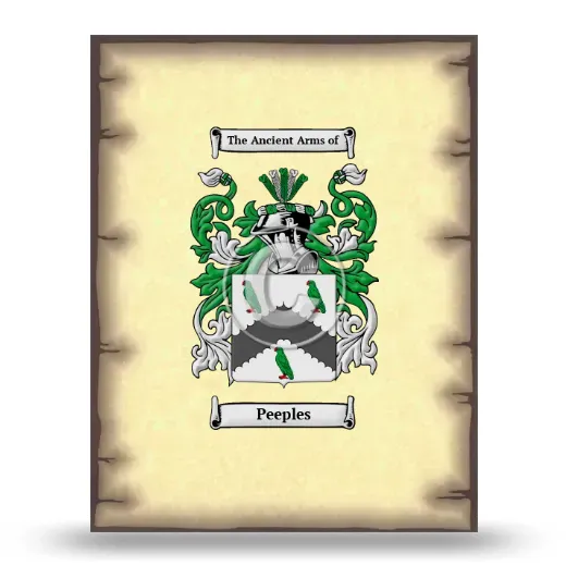 Peeples Coat of Arms Print