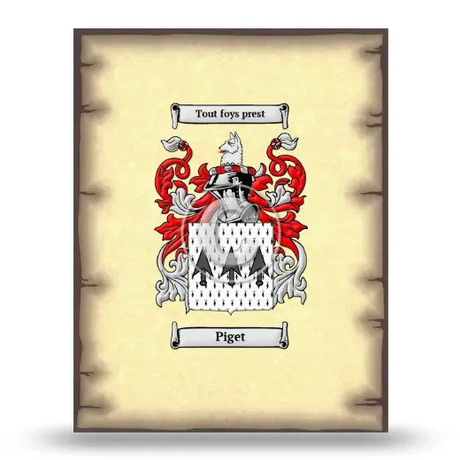 Piget Coat of Arms Print