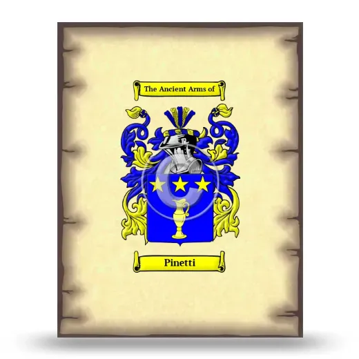 Pinetti Coat of Arms Print