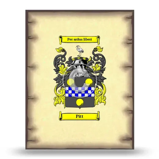Pitt Coat of Arms Print