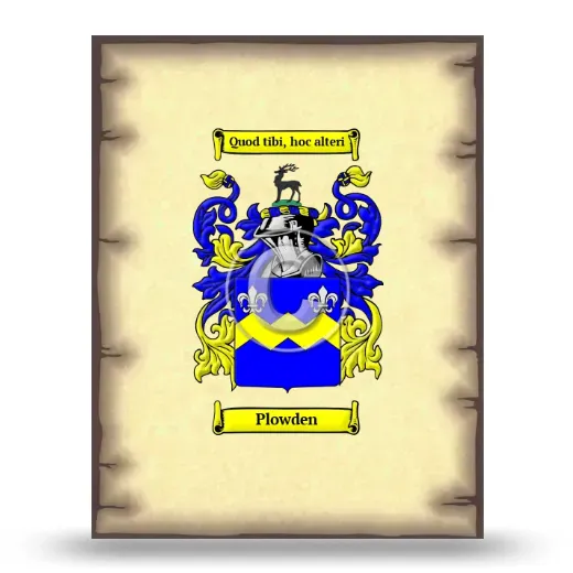 Plowden Coat of Arms Print