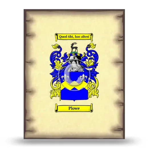 Plowe Coat of Arms Print