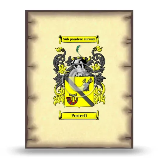 Porterfi Coat of Arms Print