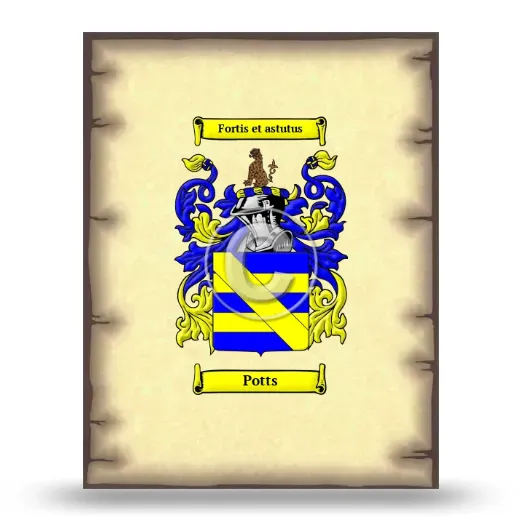 Potts Coat of Arms Print