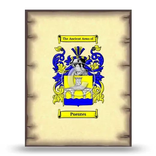 Puentes Coat of Arms Print