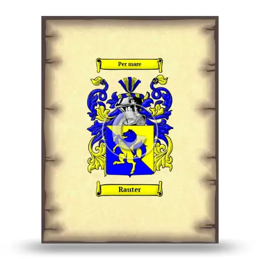 Rauter Coat of Arms Print
