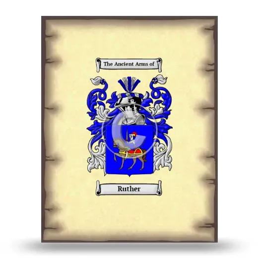 Ruther Coat of Arms Print