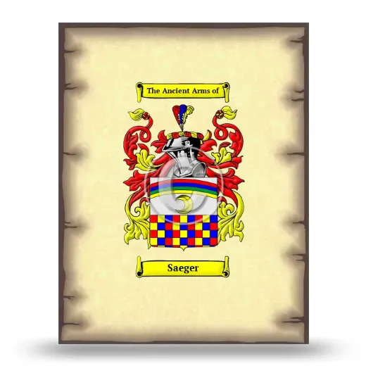 Saeger Coat of Arms Print