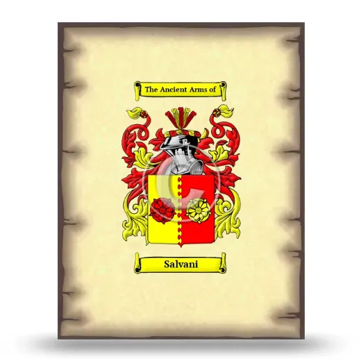 Salvani Coat of Arms Print