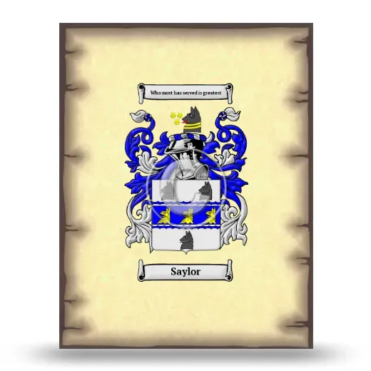 Saylor Coat of Arms Print