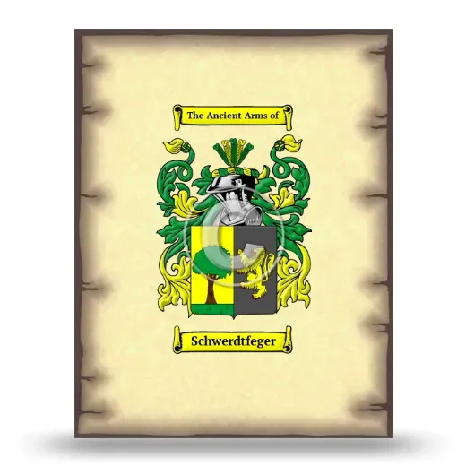 Schwerdtfeger Coat of Arms Print