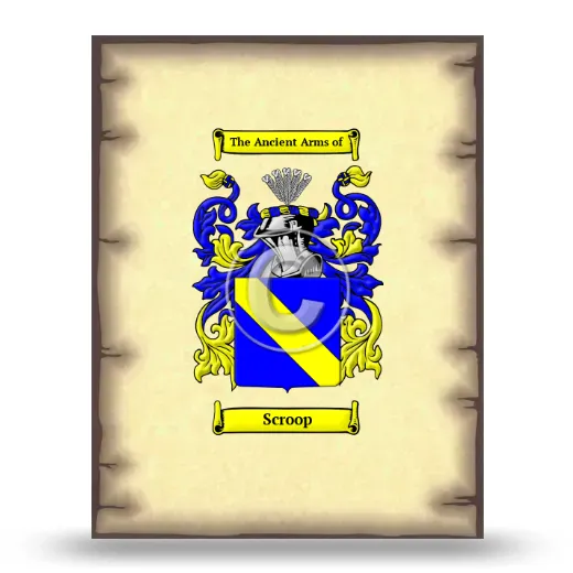 Scroop Coat of Arms Print