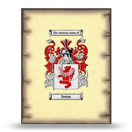 Serna Coat of Arms Print