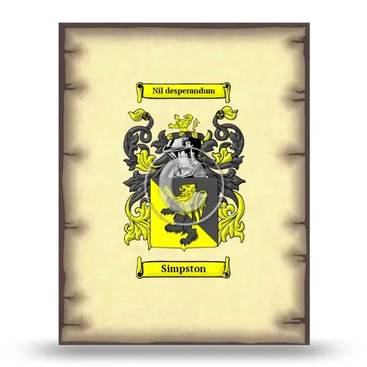 Simpston Coat of Arms Print