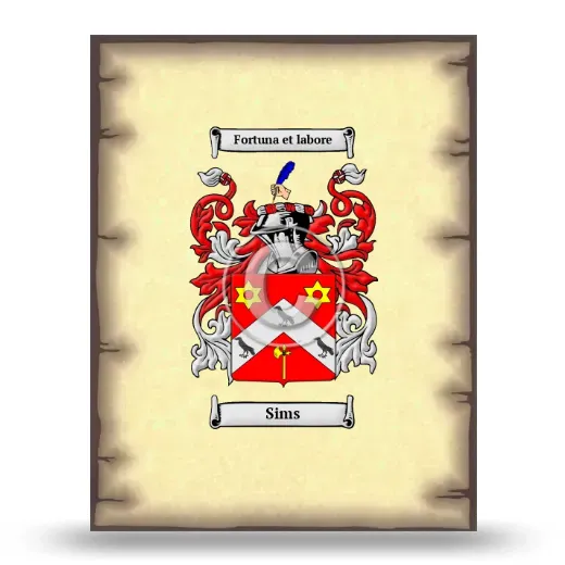 Sims Coat of Arms Print