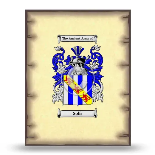 Solís Coat of Arms Print